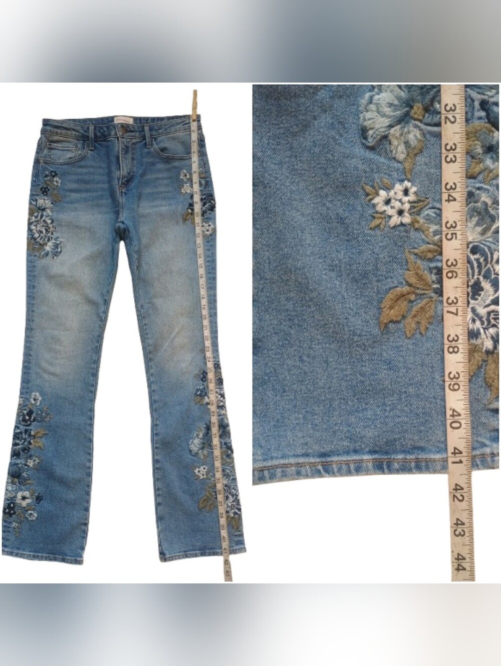 Driftwood kelly embroidered Floral jeans Size: 6 - Picture 10 of 10